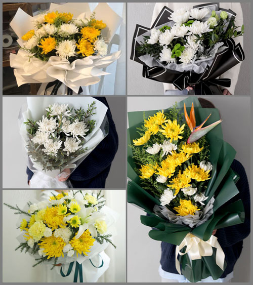 河北沧州任丘市七间房乡白事花束代送